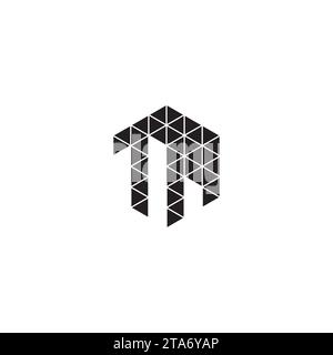 TM initial logo letters in high quality professional design that will print well across any print media Stock Vector