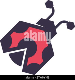 Ladybug icon logo design illustration Stock Vector