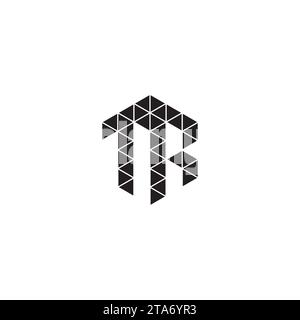 TR initial logo letters in high quality professional design that will print well across any print media Stock Vector