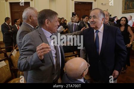 GYE-ALBERTO MOLINA Guayaquil, miÃ rcoles 29 de noviembre del 2023. Esta manana en la Gobernacion del Guayas se realizo la presentacion de Alberto Molina, nuevo gobernador de la provincia, el viceministro de gobierno Carlos Espinosa participo del evento. Fotos:CÃ sar Munoz/API Guayaquil Guayas Ecuador POL-GYE-ALBERTOMOLINA-67a72f3fbc9645f48f65594f78f2f889 *** GYE ALBERTO MOLINA Guayaquil, Wednesday, November 29, 2023 This morning at the Guayas Governors Office the presentation of Alberto Molina, new governor of the province, took place, the vice minister of government Carlos Espinosa participat Stock Photo