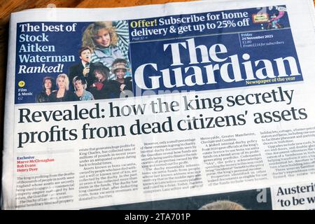 'Revealed: how the king secretly profits from dead citizens' assets