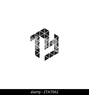 TY initial logo letters in high quality professional design that will print well across any print media Stock Vector