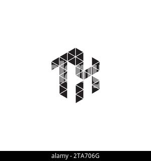 TX initial logo letters in high quality professional design that will print well across any print media Stock Vector