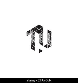 TU initial logo letters in high quality professional design that will print well across any print media Stock Vector