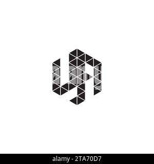 UA initial logo letters in high quality professional design that will print well across any print media Stock Vector