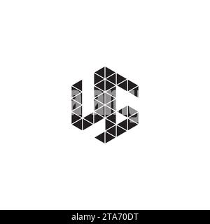 UG initial logo letters in high quality professional design that will print well across any print media Stock Vector