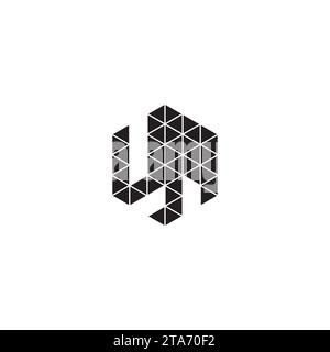 UM initial logo letters in high quality professional design that will print well across any print media Stock Vector