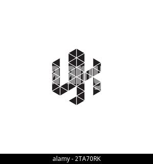 UK initial logo letters in high quality professional design that will print well across any print media Stock Vector