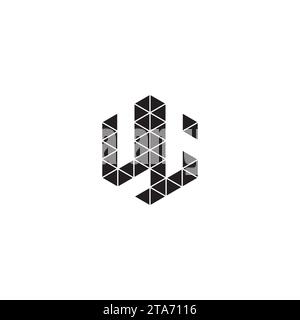 UL initial logo letters in high quality professional design that will print well across any print media Stock Vector