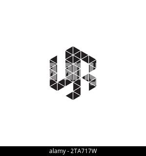 UR initial logo letters in high quality professional design that will print well across any print media Stock Vector