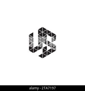 US initial logo letters in high quality professional design that will print well across any print media Stock Vector
