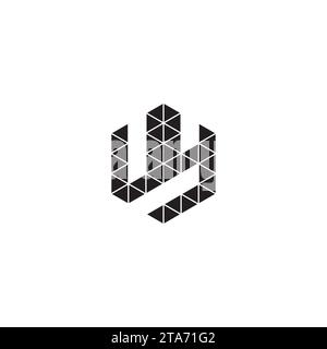 UY initial logo letters in high quality professional design that will print well across any print media Stock Vector