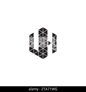 VH initial logo letters in high quality professional design that will print well across any print media Stock Vector