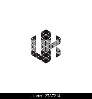 VK initial logo letters in high quality professional design that will print well across any print media Stock Vector