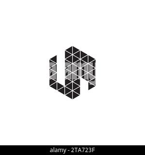 VM initial logo letters in high quality professional design that will print well across any print media Stock Vector