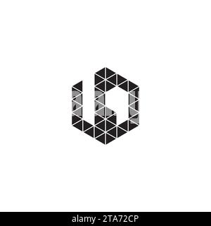 VJ initial logo letters in high quality professional design that will print well across any print media Stock Vector