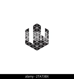 VW initial logo letters in high quality professional design that will print well across any print media Stock Vector