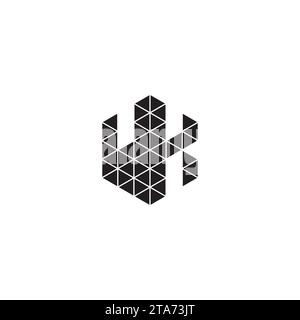 WK initial logo letters in high quality professional design that will print well across any print media Stock Vector