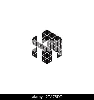 XM initial logo letters in high quality professional design that will print well across any print media Stock Vector