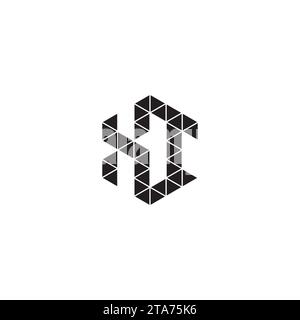 XI initial logo letters in high quality professional design that will print well across any print media Stock Vector
