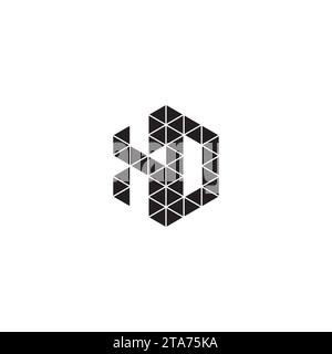 XO initial logo letters in high quality professional design that will print well across any print media Stock Vector
