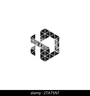 XJ initial logo letters in high quality professional design that will print well across any print media Stock Vector