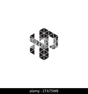 XP initial logo letters in high quality professional design that will print well across any print media Stock Vector
