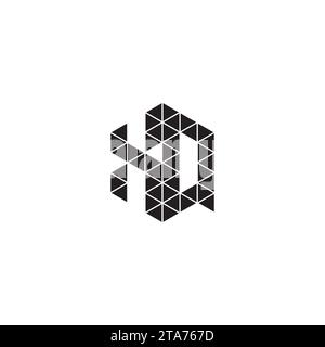 XQ initial logo letters in high quality professional design that will print well across any print media Stock Vector