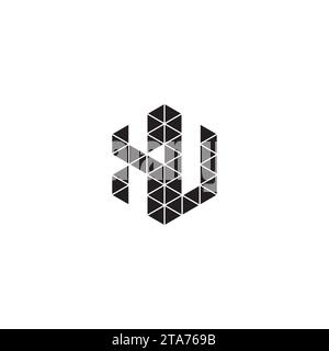 XV initial logo letters in high quality professional design that will print well across any print media Stock Vector