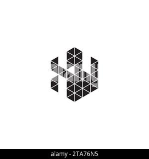 XW initial logo letters in high quality professional design that will print well across any print media Stock Vector