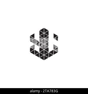 YL initial logo letters in high quality professional design that will print well across any print media Stock Vector