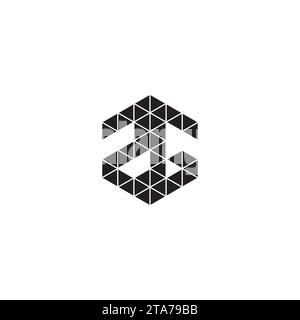 ZG initial logo letters in high quality professional design that will print well across any print media Stock Vector