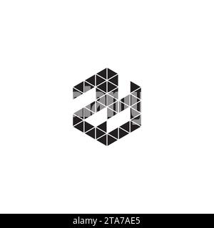 ZY initial logo letters in high quality professional design that will print well across any print media Stock Vector