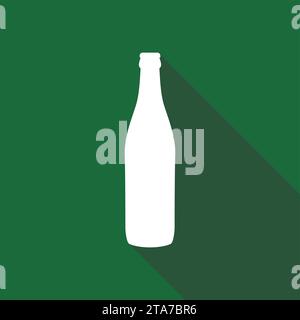 Beer bottle icon isolated on white background. Vector illustartion. Stock Vector