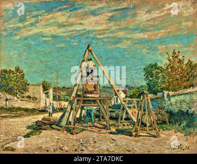 The Woodcutters, 1876 (oil on canvas) by Artist Sisley, Alfred (1839-99) / English. Stock Vector