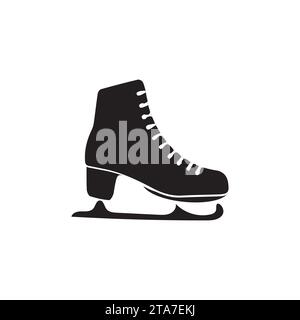 Ice skating icon in different style vector illustration. Ice Skates Glyph Icon designed in filled, outline, line and stroke style can be used for web Stock Vector