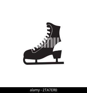 Ice skating icon in different style vector illustration. Ice Skates Glyph Icon designed in filled, outline, line and stroke style can be used for web Stock Vector