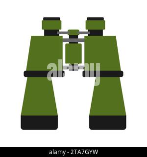 Binoculars icon isolated on white background. Field glasses Vector illustration Stock Vector
