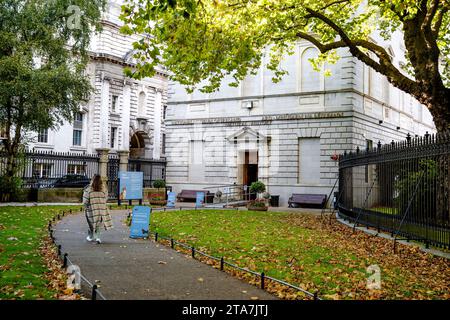 Entrance of National Museum of Ireland – Natural History, also called the Dead Zoo, in Merrion Street, Dublin city center, Ireland Stock Photo