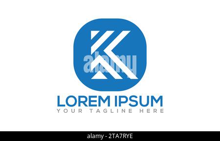 K Logo design Unique and Modern Logo Design Stock Vector