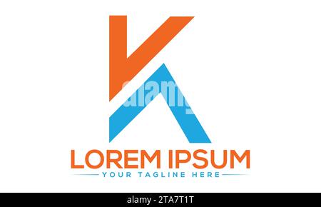 K Logo design Unique and Modern Logo Design Stock Vector