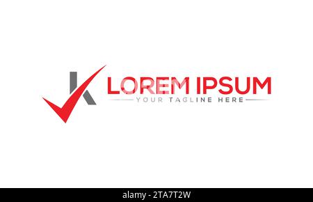 K Logo design Unique and Modern Logo Design Stock Vector