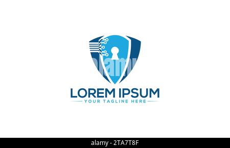 Security Logo Design Unique and Modern Logo Design Stock Vector