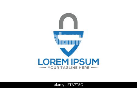 Security Logo Design Unique and Modern Logo Design Stock Vector