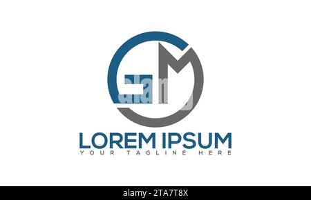GM Logo Design Unique and Modern Logo Design Stock Vector