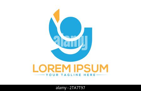 G Logo Design Unique and Modern Logo Design Stock Vector