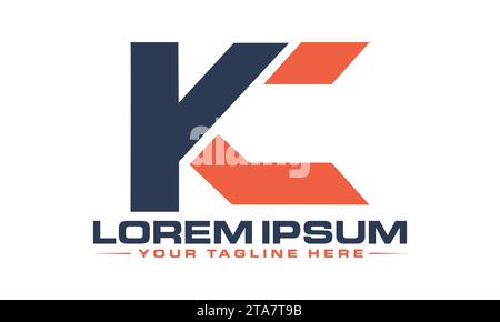 KC Logo Design Unique and Modern Logo Design Stock Vector