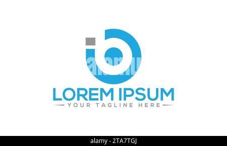 ib Logo Design Unique and Modern log Design Stock Vector