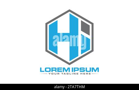 HI Logo Design Unique and Professional Logo Design Stock Vector