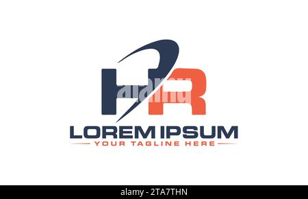 HR Logo Design Unique and Modern Logo Design Stock Vector